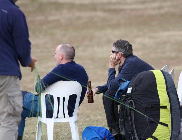 Pilots relaxing after a learning session